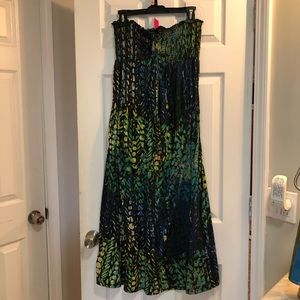 Strapless/halter maxi dress. GUC size 1X